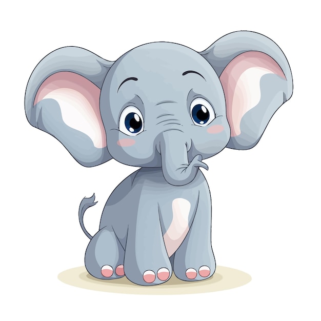 Elephant cute vector