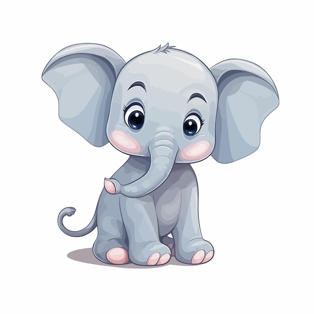 Elephant cute vector