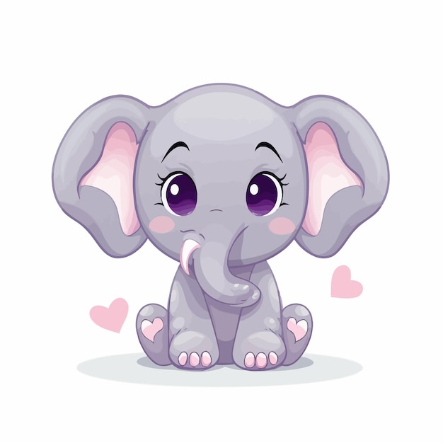 Elephant cute vector