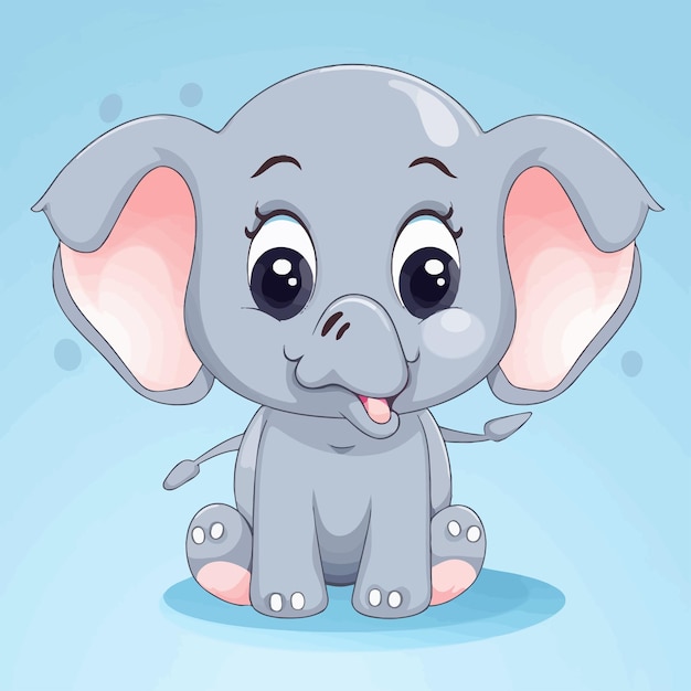 Elephant cute vector