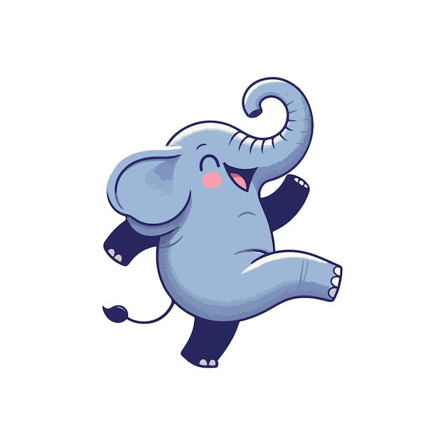 Vector elephant dancing ai generated image