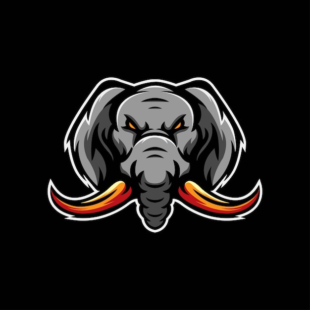 Шаблон логотипа elephant e sports