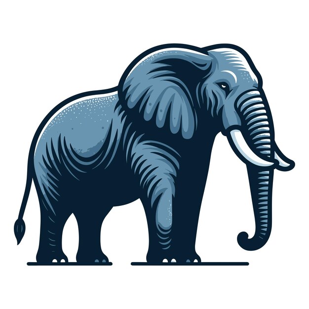 Вектор Векторная иллюстрация полного тела слона иллюстрация зоологии дизайн диких животных африканского сафари