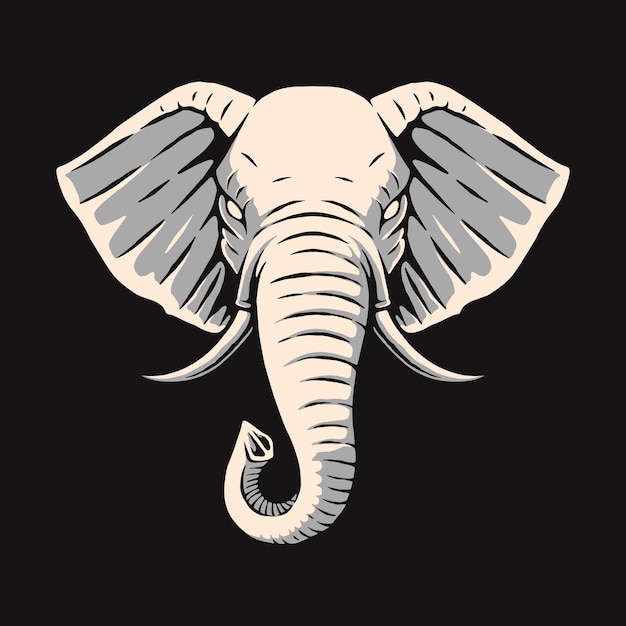 Elephant head illustration