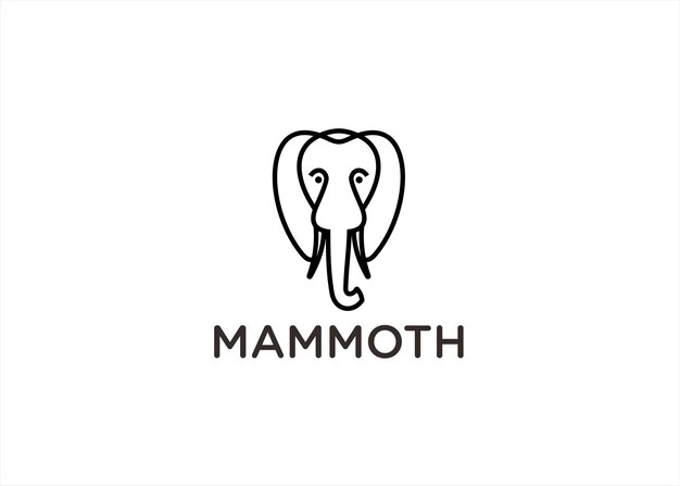 Elephant head logo design vector illustration