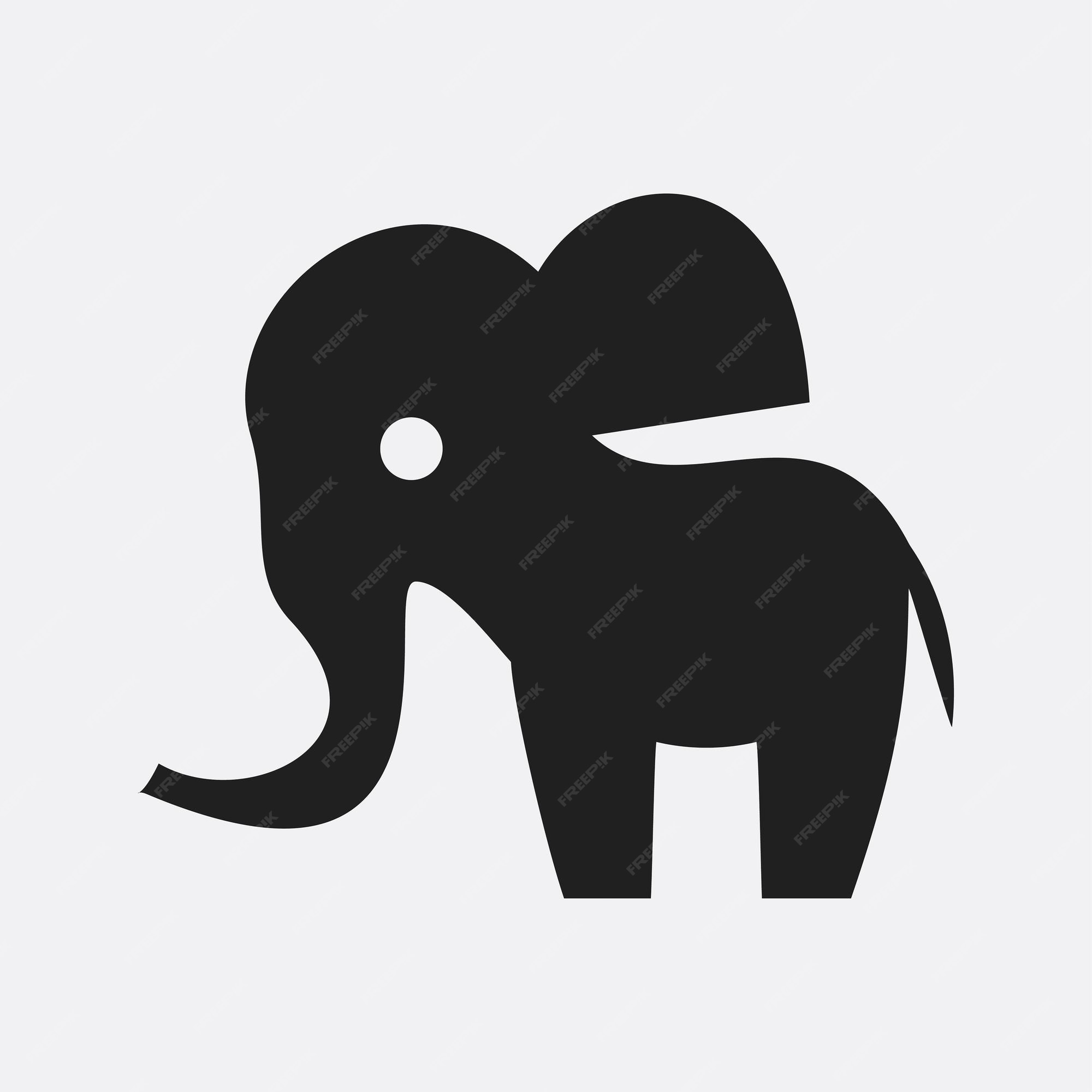 Premium Vector | Elephant icon illustration