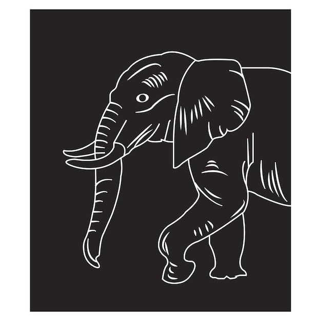 Vettore disegno di simbolo dell'icona dell'elefante illustrazione vettoriale