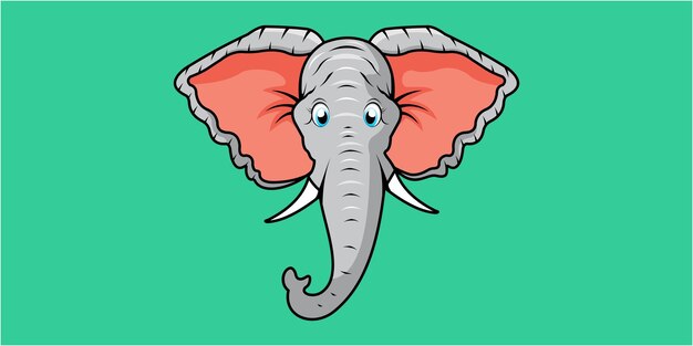 Vector elephant icon vector illustration
