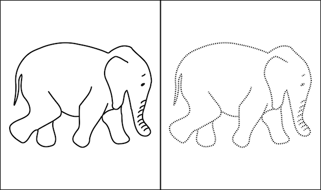 Vettore l'illustrazione dell'elefante