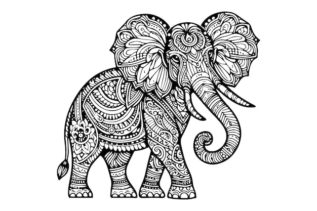 Vettore immagini di elefanti