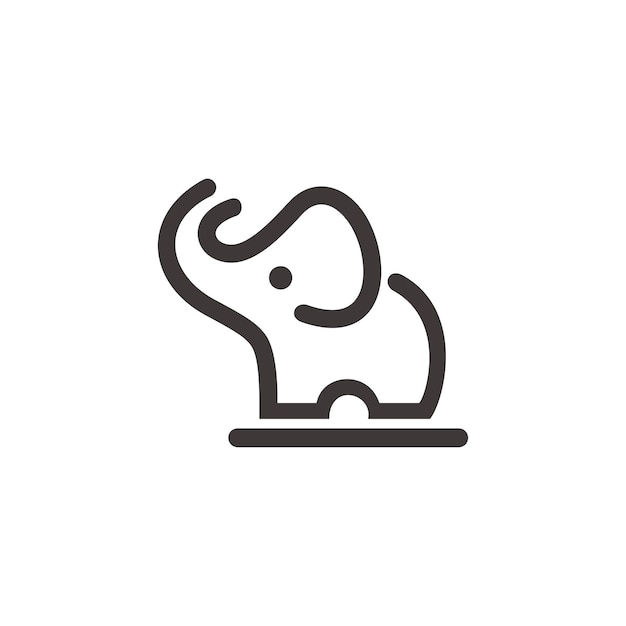 Elephant line art logo