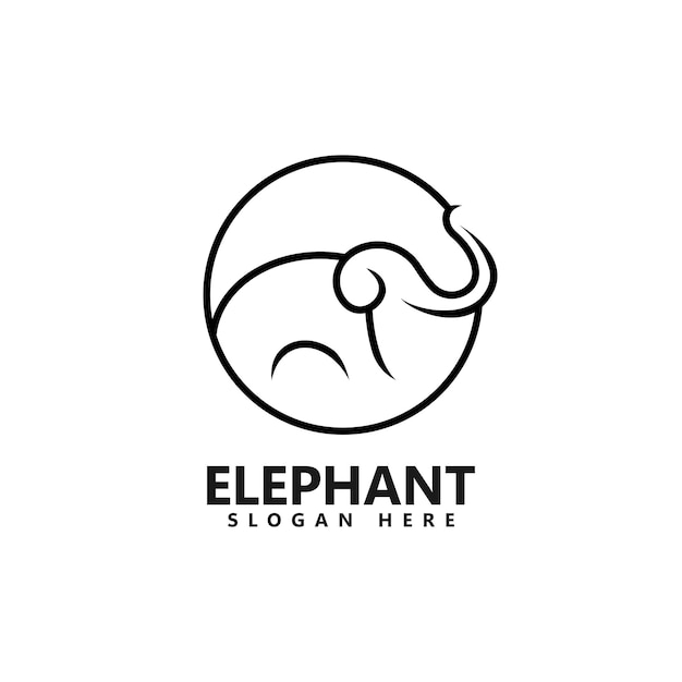 Vector elephant logo design template icon vector illustration