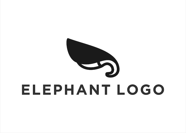 elephant logo design template icon