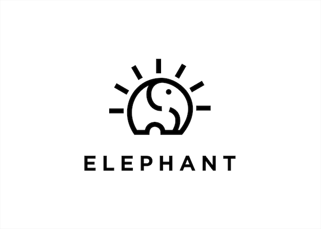 elephant logo design vector illustration