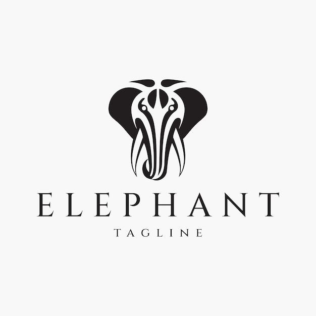 Elephant logo design vector illustration