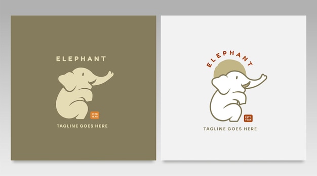 Elephant logo design vector template and Illustration