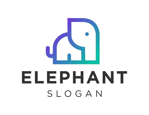 Vector elephant logo design