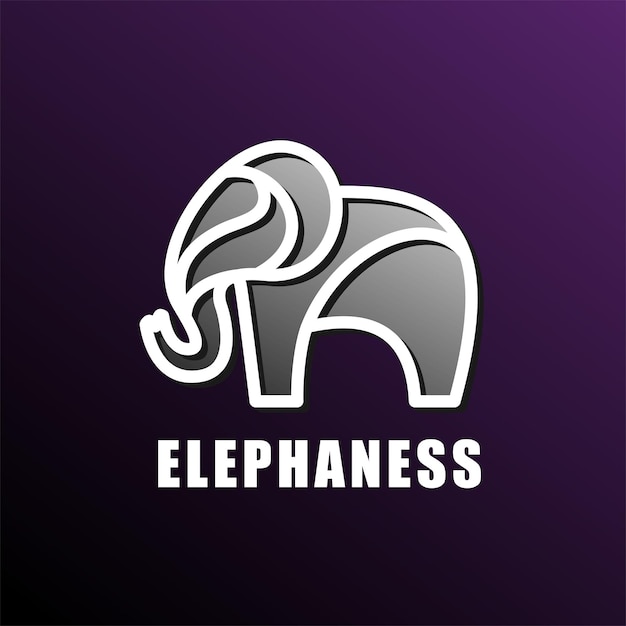 Progettazione grafica del logo dell'elefante