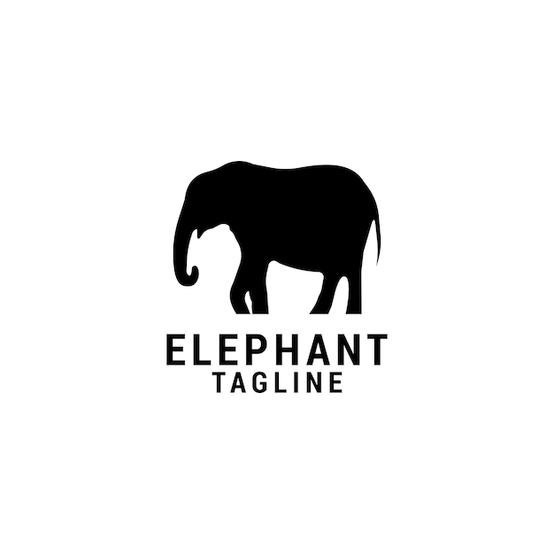 Vettore premium di lusso del modello di progettazione dell'icona del logo dell'elefante