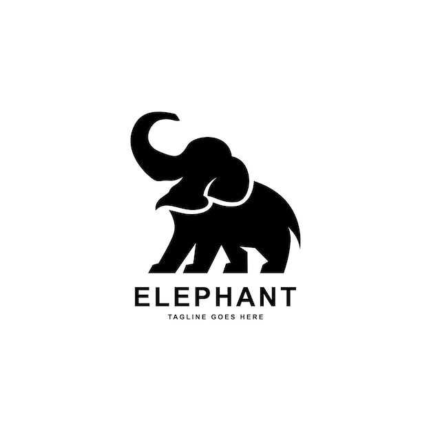 Ispirazione per il design in stile logo elefante.