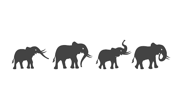 Vector elephant logo template icon