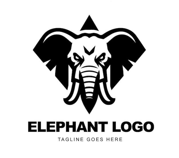 Vector an elephant logo that says elephant logo on it