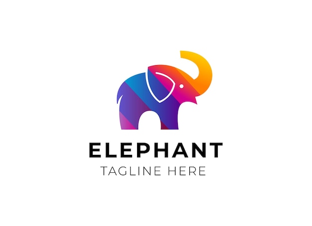 elephant logo vector icon illustration