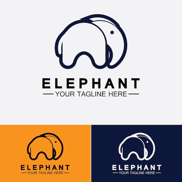 Elephant Logo Vector Illustrator Design Template