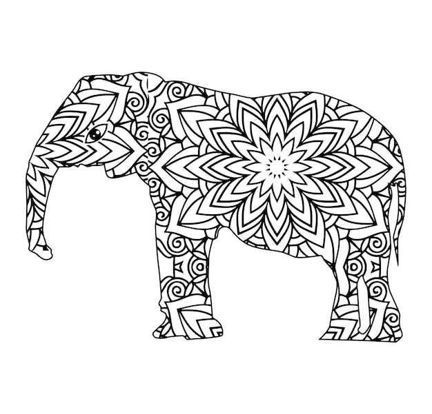 Premium Vector | Elephant mandala premium vector