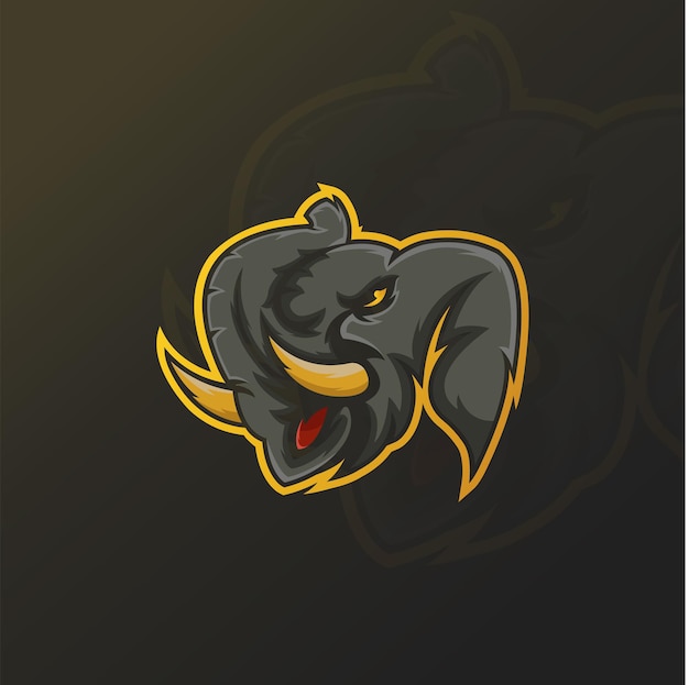 Elephant mascot logo design