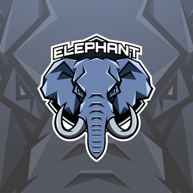 Vector elephant mascot logo