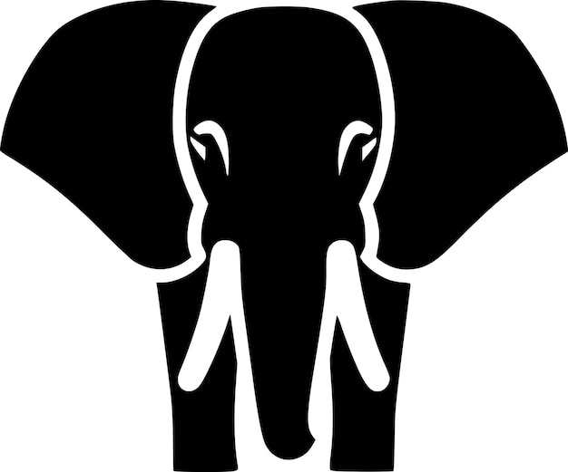 Elephant Minimalist and Simple Silhouette Vector illustration