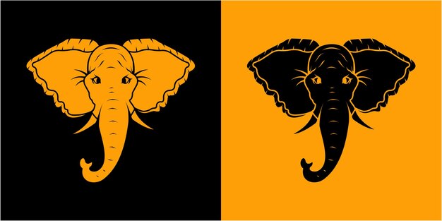 Elephant ontwerp vector kunst sjabloon