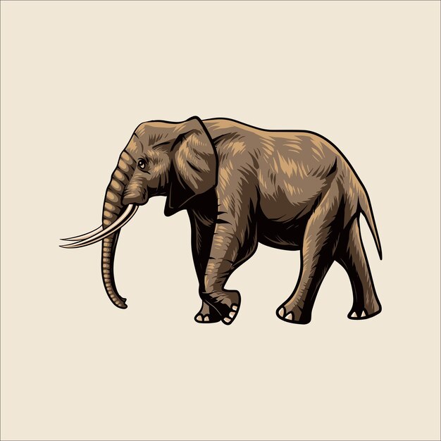 Vector elephant savannah