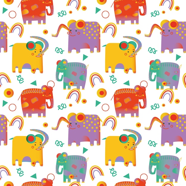 Elephant seamless pattern