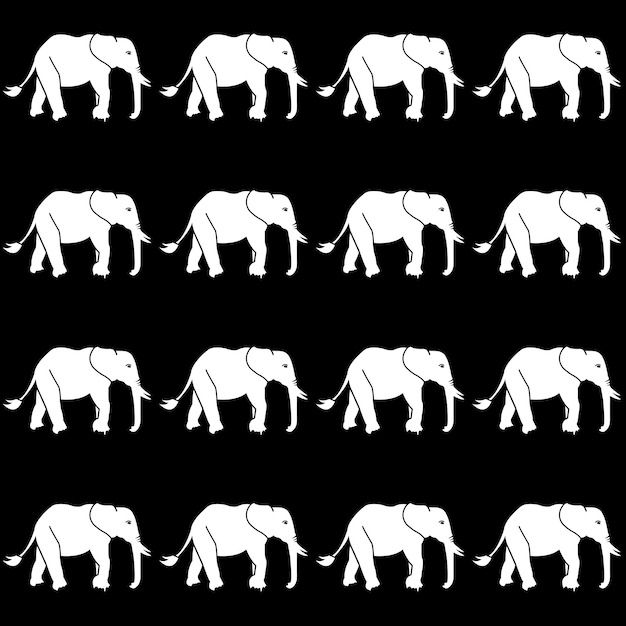 Elephant shilhouette pattern