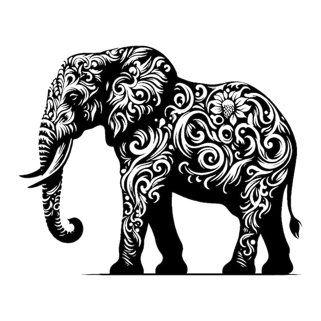 Elephant Silhouette Vector