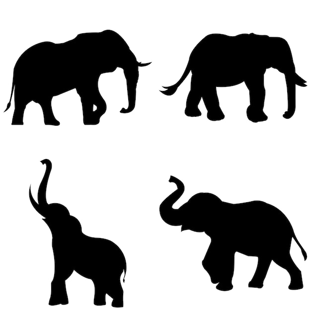 Vector elephant silhouette