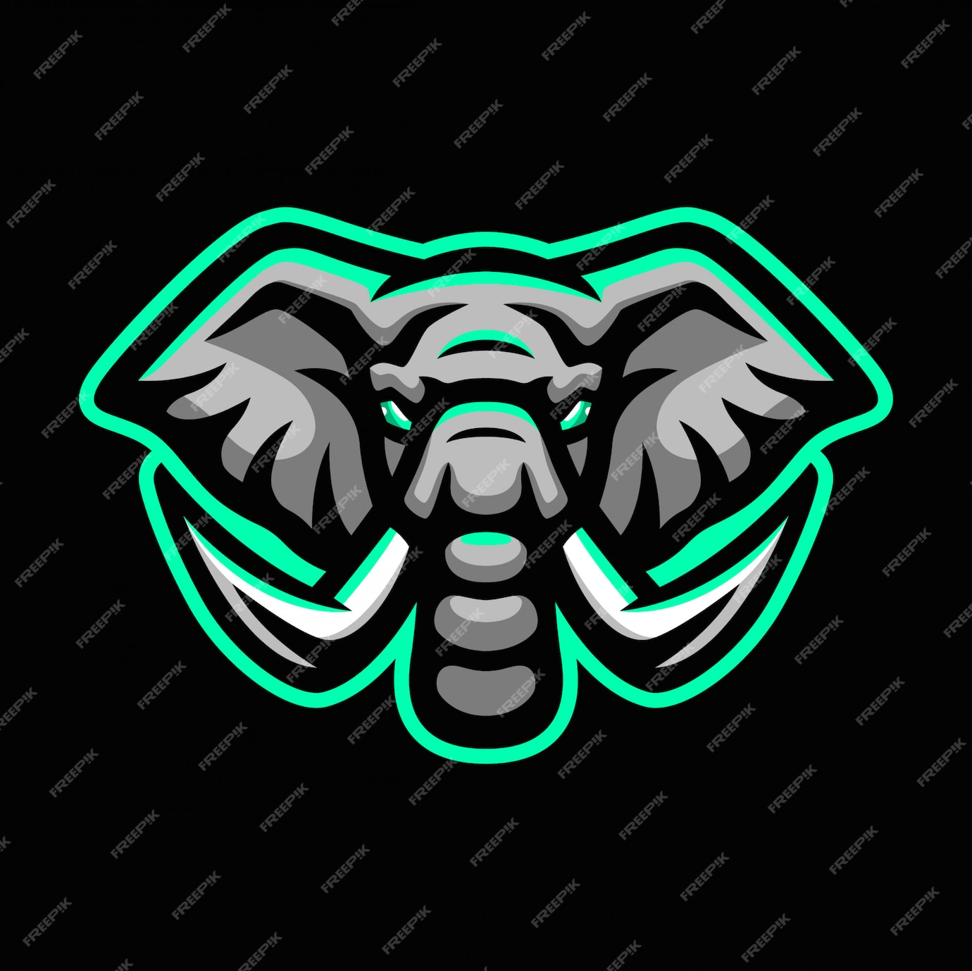 Premium Vector | Elephant sport mascot logo