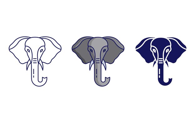 Vector elephant vector icon