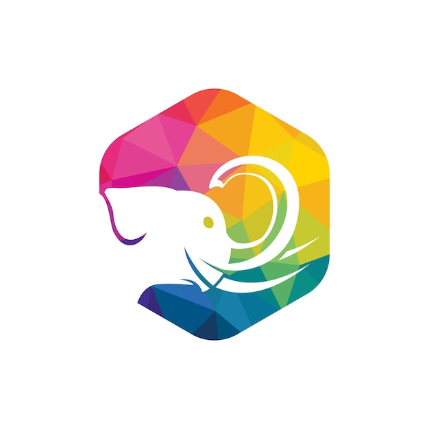 Elephant vector logo design template