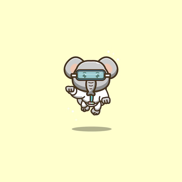 Elephant wearing modern astronaut costume