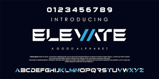 ELEVATE 추상 현대 도시 알파 ⁇  글 ⁇  타이포그래피 스포츠 게임 기술 패션 디지털