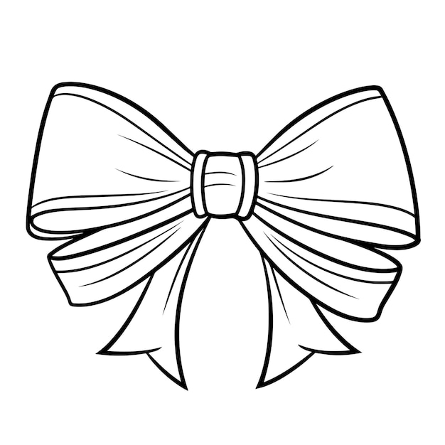Elevate designs with a bow outline icon vector ideal for stylish and festive applications