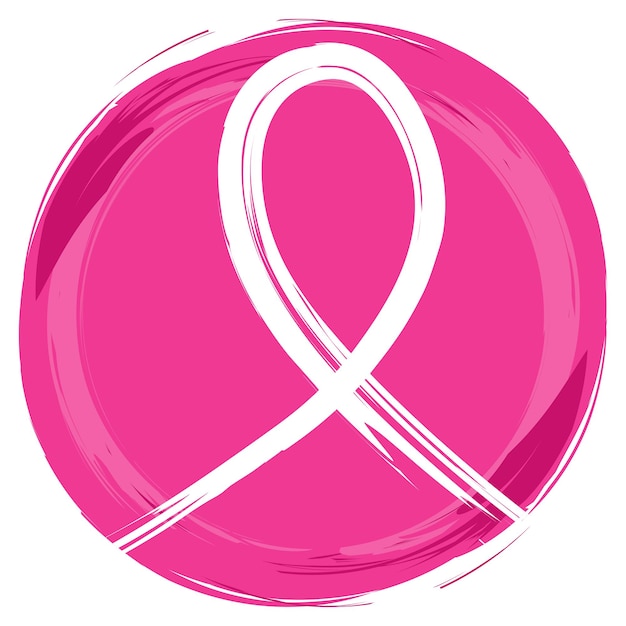 Vector elevate your breast cancer awareness projects with this pink ribbon brush creative way to show support for breast cancer awareness month