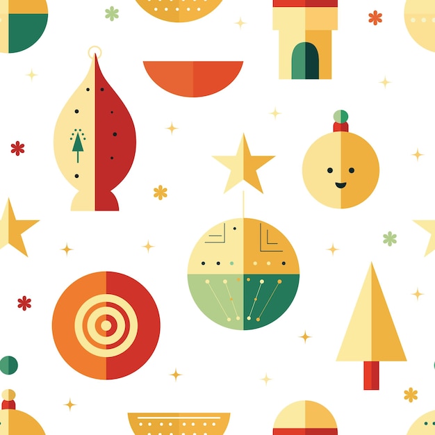 Vector elevate your holiday spirit with our abstract shapes christmas pattern design