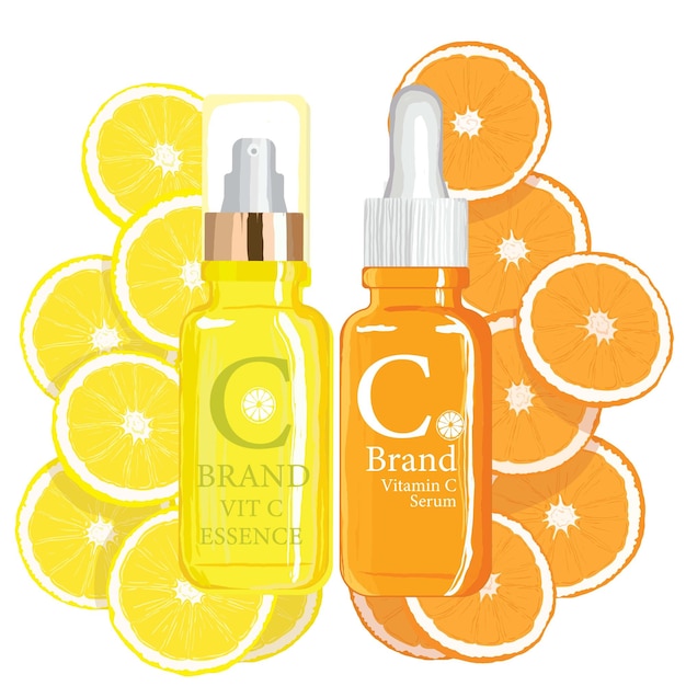 Elevate your skincare routine with our Vitamin C serum ads featuring refreshing citrus sections and