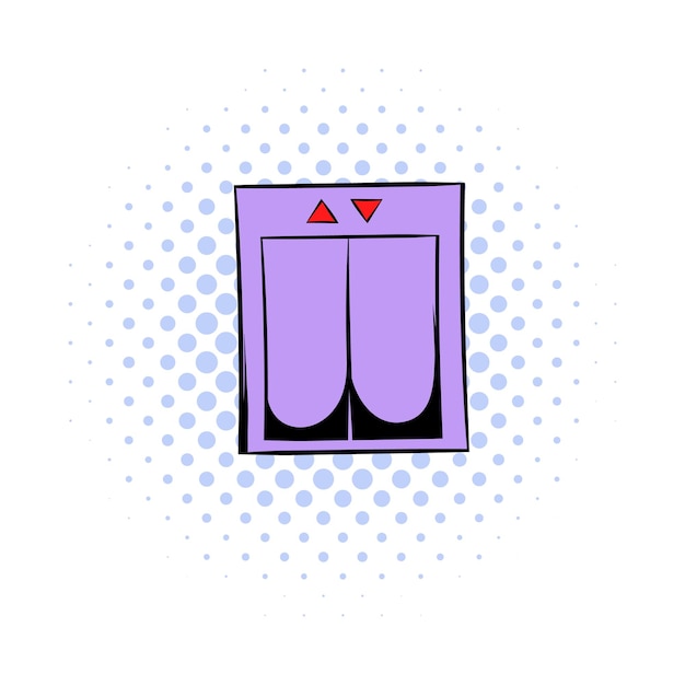 Elevator comics icon isolated on a white background