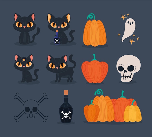 Eleven halloween items