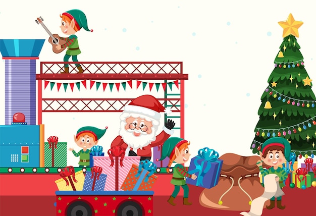 Elfen die kerstcadeautjes maken